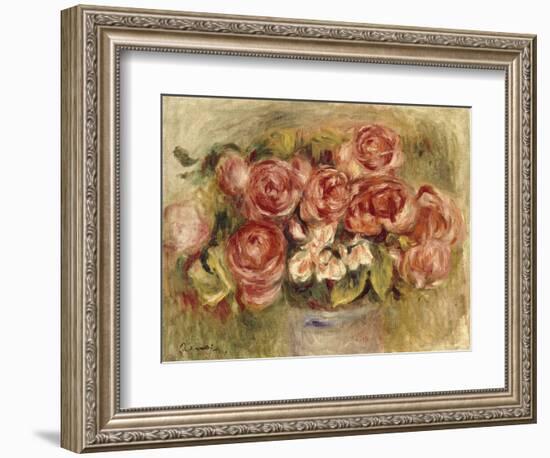 Still Life of Roses in a Vase, 1880s and 1890s-Pierre-Auguste Renoir-Framed Giclee Print