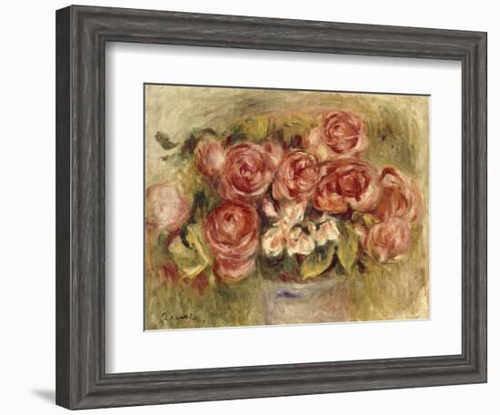 Still Life of Roses in a Vase, 1880s and 1890s-Pierre-Auguste Renoir-Framed Giclee Print