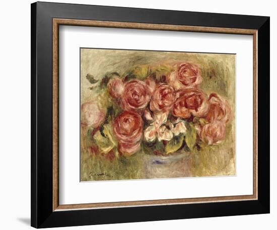 Still Life of Roses in a Vase, 1880s and 1890s-Pierre-Auguste Renoir-Framed Giclee Print