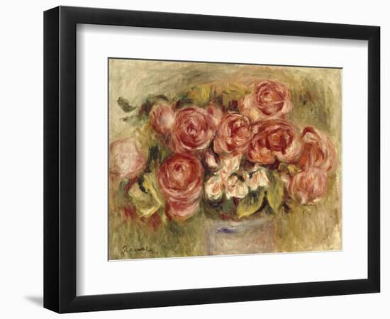 Still Life of Roses in a Vase, 1880s and 1890s-Pierre-Auguste Renoir-Framed Giclee Print