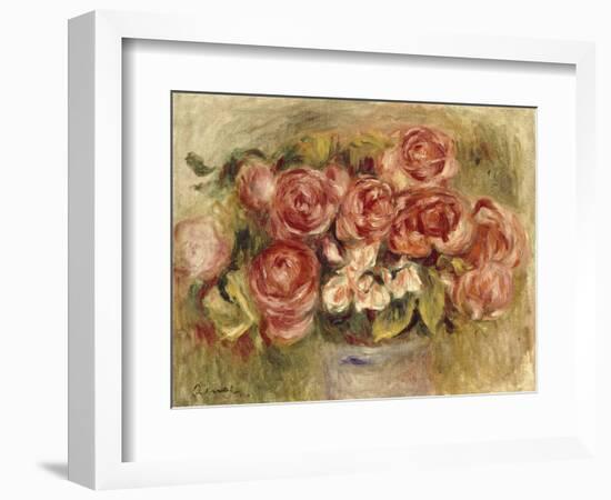 Still Life of Roses in a Vase, 1880s and 1890s-Pierre-Auguste Renoir-Framed Giclee Print