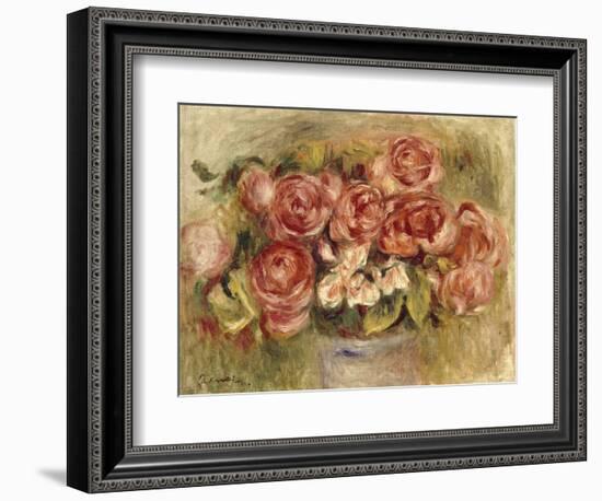 Still Life of Roses in a Vase, 1880s and 1890s-Pierre-Auguste Renoir-Framed Giclee Print