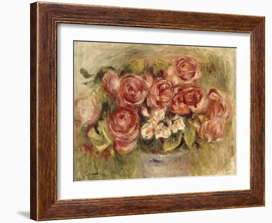 Still Life of Roses in a Vase, 1880s and 1890s-Pierre-Auguste Renoir-Framed Giclee Print