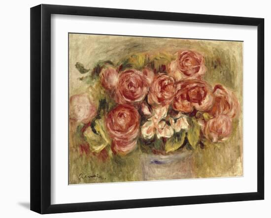 Still Life of Roses in a Vase, 1880s and 1890s-Pierre-Auguste Renoir-Framed Giclee Print