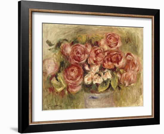 Still Life of Roses in a Vase, 1880s and 1890s-Pierre-Auguste Renoir-Framed Giclee Print