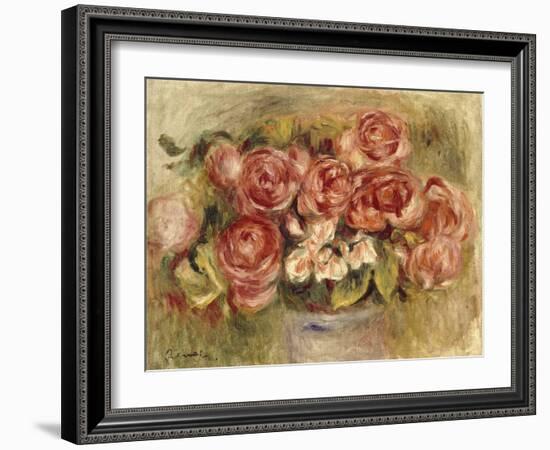 Still Life of Roses in a Vase, 1880s and 1890s-Pierre-Auguste Renoir-Framed Giclee Print