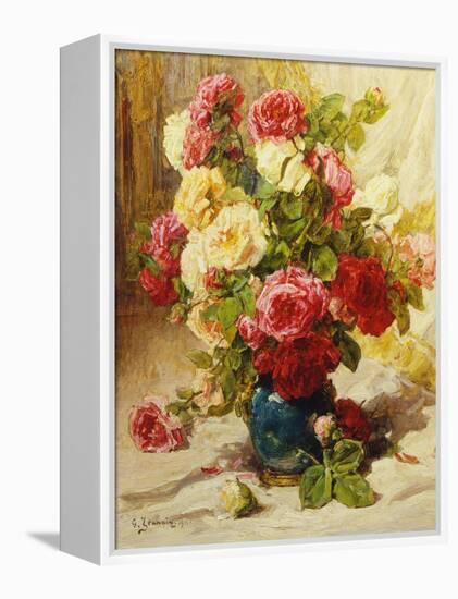 Still Life of Roses in a Vase-Georges Jeannin-Framed Premier Image Canvas