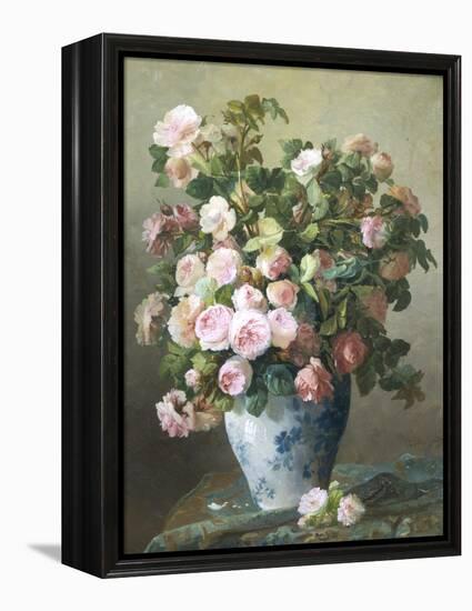 Still Life of Roses-Pierre Gontier-Framed Premier Image Canvas