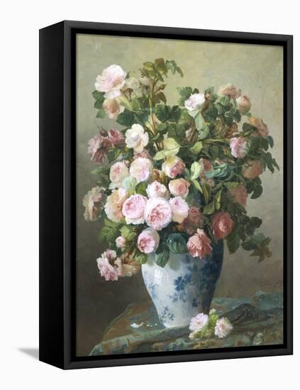 Still Life of Roses-Pierre Gontier-Framed Premier Image Canvas