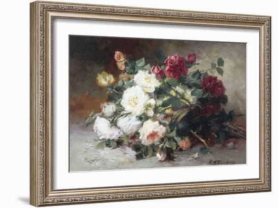 Still Life of Roses-Eugene Henri Cauchois-Framed Giclee Print