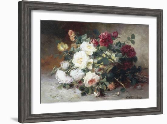 Still Life of Roses-Eugene Henri Cauchois-Framed Giclee Print