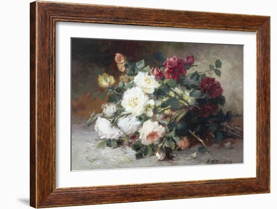 Still Life of Roses-Eugene Henri Cauchois-Framed Giclee Print