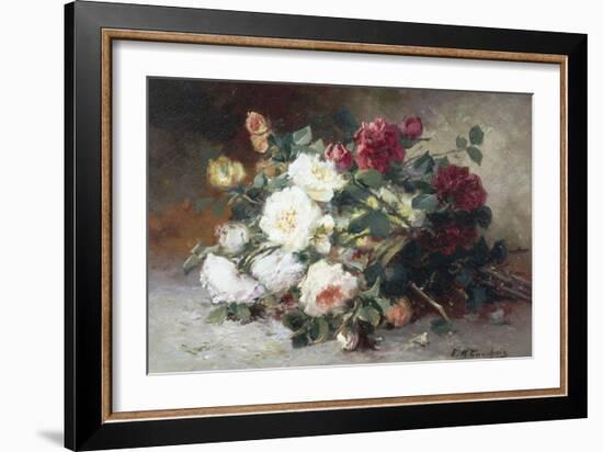 Still Life of Roses-Eugene Henri Cauchois-Framed Giclee Print