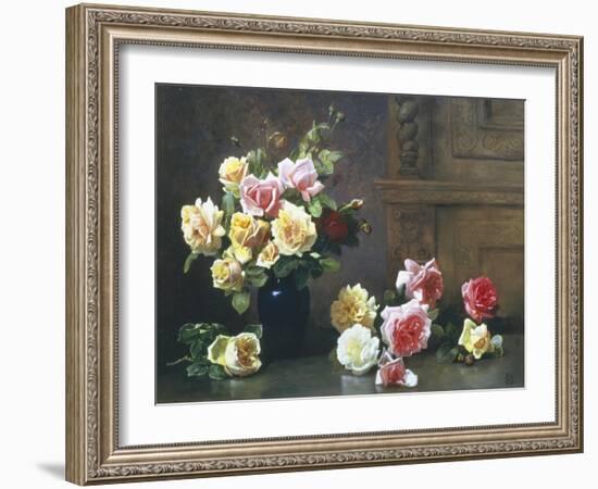 Still Life of Roses-Olaf August Hermansen-Framed Giclee Print