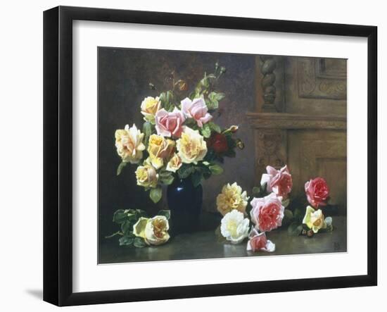 Still Life of Roses-Olaf August Hermansen-Framed Giclee Print