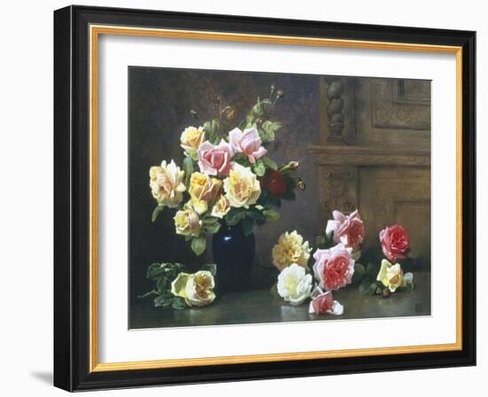 Still Life of Roses-Olaf August Hermansen-Framed Giclee Print