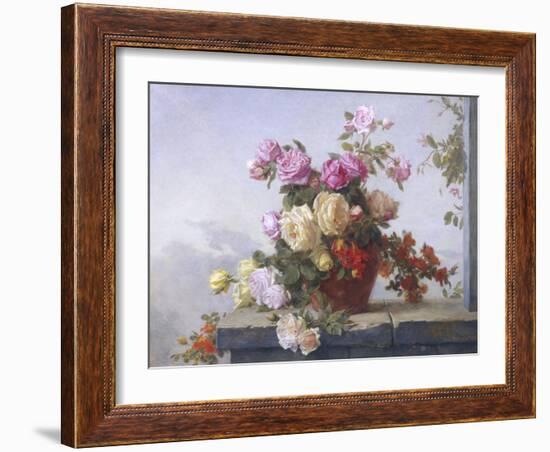 Still Life of Roses-Paul Claude Jance-Framed Giclee Print