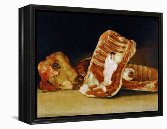 Still Life of Sheep's Ribs and Head (The Butcher's Counter)-Francisco de Goya-Framed Premier Image Canvas