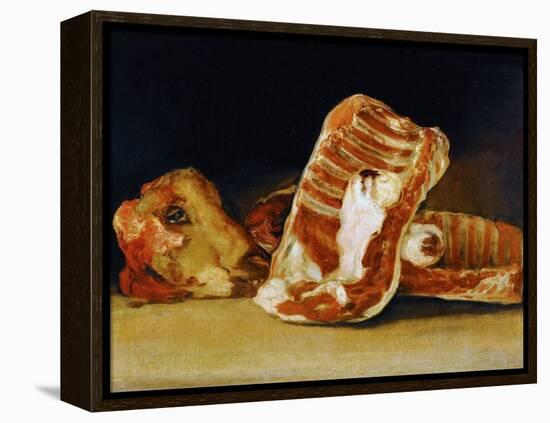 Still Life of Sheep's Ribs and Head (The Butcher's Counter)-Francisco de Goya-Framed Premier Image Canvas