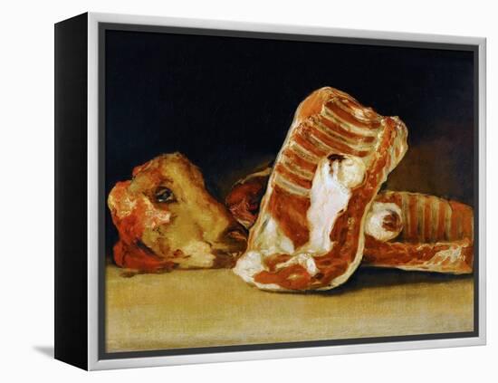 Still Life of Sheep's Ribs and Head (The Butcher's Counter)-Francisco de Goya-Framed Premier Image Canvas