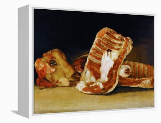 Still Life of Sheep's Ribs and Head (The Butcher's Counter)-Francisco de Goya-Framed Premier Image Canvas