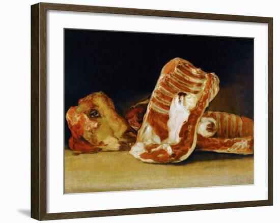 Still Life of Sheep's Ribs and Head (The Butcher's Counter)-Francisco de Goya-Framed Giclee Print