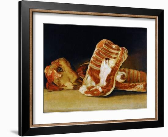 Still Life of Sheep's Ribs and Head (The Butcher's Counter)-Francisco de Goya-Framed Giclee Print