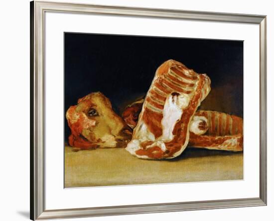 Still Life of Sheep's Ribs and Head (The Butcher's Counter)-Francisco de Goya-Framed Giclee Print