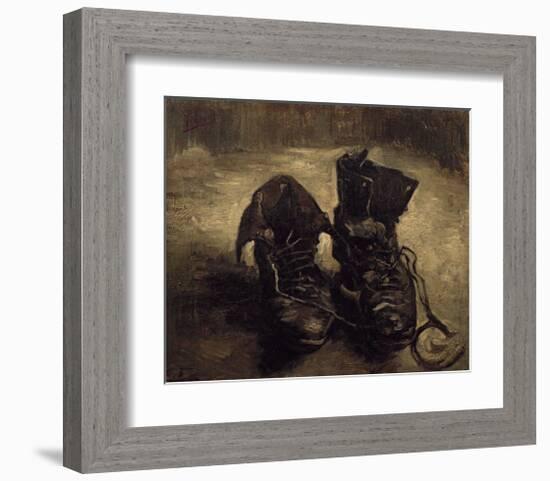 Still Life of Shoes-Vincent van Gogh-Framed Art Print