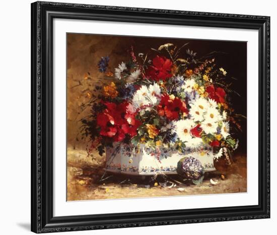 Still Life of Spring Flowers-Eugene Cauchois-Framed Giclee Print