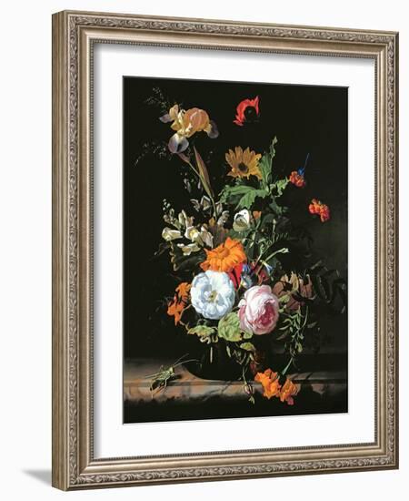 Still Life of Summer Flowers-Rachel Ruysch-Framed Giclee Print