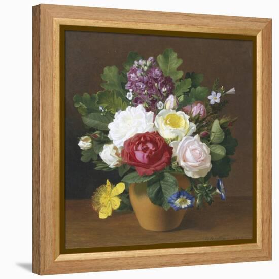 Still Life of Summer Flowers-Otto Didrik Ottesen-Framed Premier Image Canvas