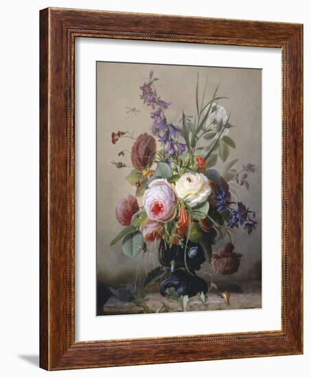 Still Life of Summer Flowers-Hans Hermann-Framed Giclee Print