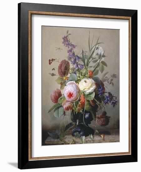 Still Life of Summer Flowers-Hans Hermann-Framed Giclee Print