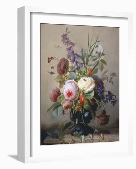 Still Life of Summer Flowers-Hans Hermann-Framed Giclee Print