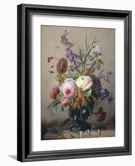 Still Life of Summer Flowers-Hans Hermann-Framed Giclee Print
