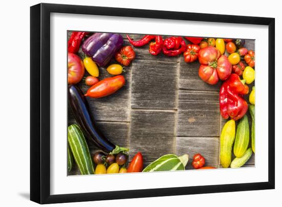 Still Life Of Summer Vegetables-Justin Bailie-Framed Photographic Print