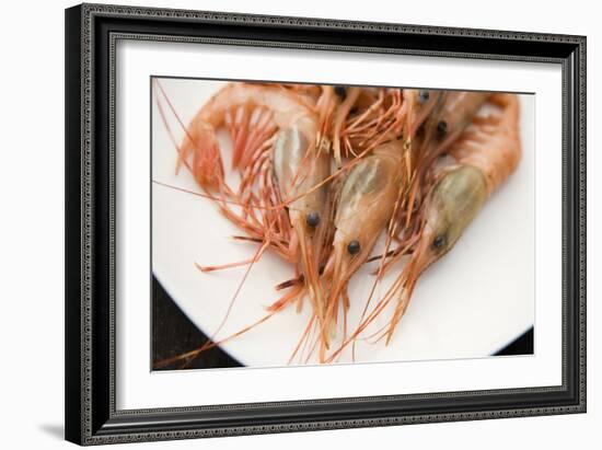 Still Life Of Sustainably Harvested, Trap Caught, Gulf Prawns-Justin Bailie-Framed Photographic Print