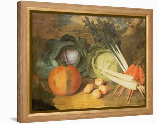 Still Life of Vegetables-Leopoldo Metlicovitz-Framed Premier Image Canvas