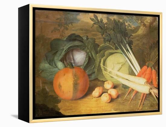 Still Life of Vegetables-Leopoldo Metlicovitz-Framed Premier Image Canvas