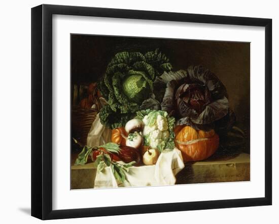 Still Life of Winter Vegetables-Henrietta de Longchamp-Framed Giclee Print