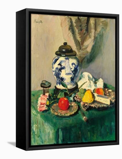 Still Life (Oil on Canvas)-George Leslie Hunter-Framed Premier Image Canvas