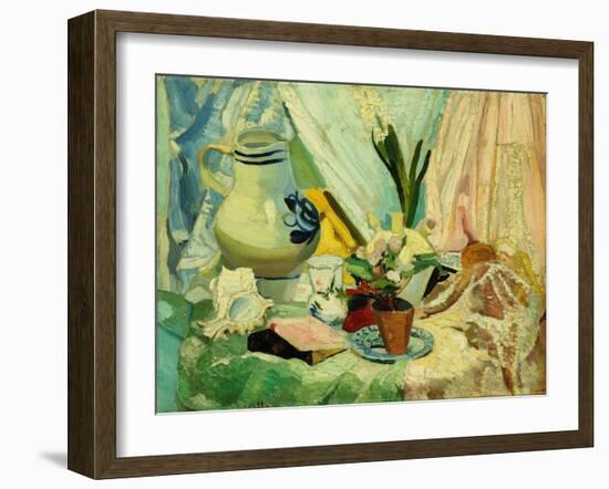 Still Life, (Oil on Canvas)-Joseph Stella-Framed Giclee Print