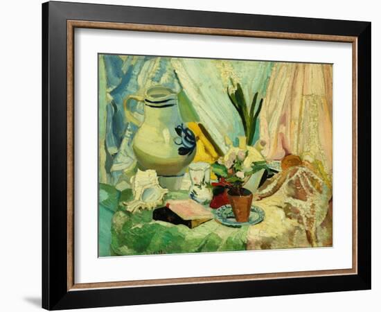 Still Life, (Oil on Canvas)-Joseph Stella-Framed Giclee Print