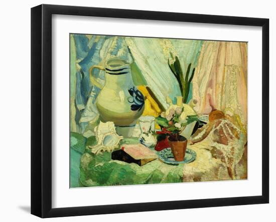 Still Life, (Oil on Canvas)-Joseph Stella-Framed Giclee Print