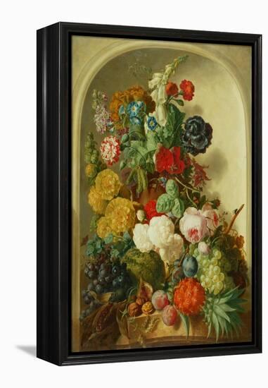 Still Life (Oil on Panel)-Jan van Os-Framed Premier Image Canvas