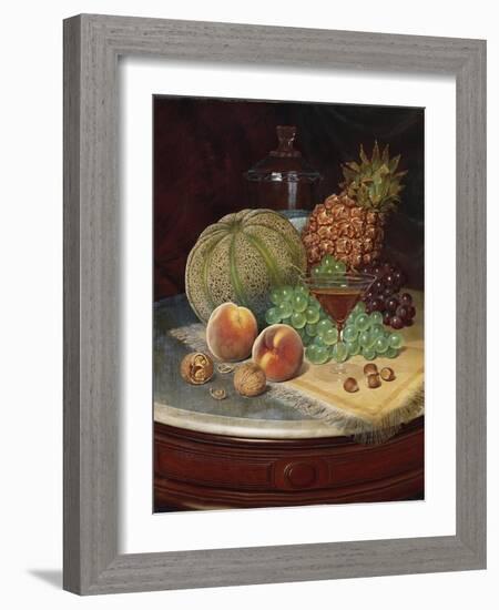 Still Life on a Marble-Topped Table-William Bradford-Framed Giclee Print