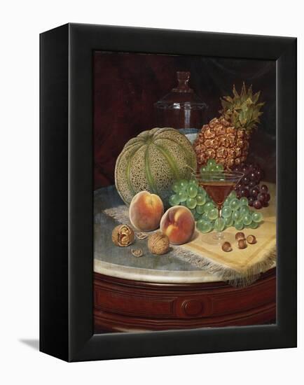 Still Life on a Marble-Topped Table-William Bradford-Framed Premier Image Canvas