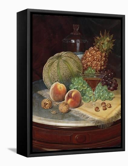 Still Life on a Marble-Topped Table-William Bradford-Framed Premier Image Canvas