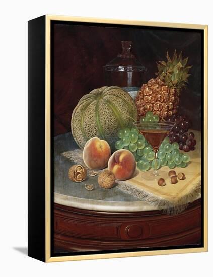 Still Life on a Marble-Topped Table-William Bradford-Framed Premier Image Canvas